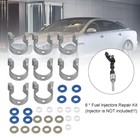 8pcs Fuel Injectors Repair Seal Kit Fit For Jaguar 5 0l V8 And For Range Rover 