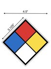  5 Pack  3 125  Blank Nfpa 704 Diamond Decal Vinyl Sticker  Osha Hazmat  placard