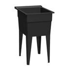 Laundry Sink 18  X 24  Heavy Duty Utility Tub Legs Include Foot Levelers Black