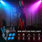80w 4 Led 4in1 Rgb Par Light Rgbwyp cyan Stage Light Dmx Dj Wash Light W  Remote