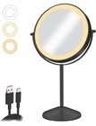 Vanity 7inch Mirror With Lights Rechargeable 1x 10x Double Sided Mirror