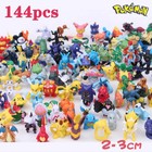 144 Pokemon Mini Figure Toys Pikachu Action Figures    Kids Gift  party Favors 