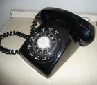 Vintage 1960 s Black Itt Rotary Telephone Made In Usa L  k