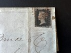 Gb Qv Sg1 1d Penny Black Kh May 1840 Cover Plate 4 Leith Red Maltese Cross Mx
