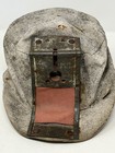 Vintage Coal Miners Cap Canvas W  Leather Carbide Lamp Holder Antique Soft Cap