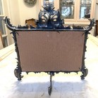 Vintage Ornate Rectangular Antique Brass Plated Picture Frame With Easel