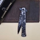 9    Black Rose Flower Tactical Spring Assisted Open Blade Folding Pocket Knife