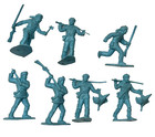 Vintage Marx Fort Apache Play Set Blue Lot Of 7 Figures