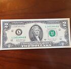  uncirculated  Rare Crisp  2 Bill - Free Shipping
