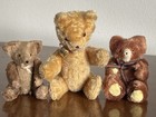 Antique Vintage Tiny Teddy Bears - Japan   Germany- Lot Of 3 - So Cute Look 