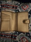 Vtg Coach Planner Agenda Notebook Cover 9x6 25    Jacquard Gold Leather Trim