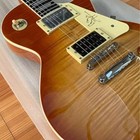 Premium Custom Lp Jimmy Page Brown Flame Maple Top Electric Guitar Hh Pickup