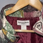 Vintage Nouveau Monde 100  Silk Sport Bomber Jacket Abstract Print Lining 90s