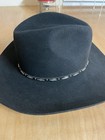 W Alboum Rodeo King Black Cowboy Hat 3x Style Tracker-b07 Size 6 3 4