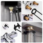 2pcs Basin Wrench Multifunctional Sink Wrench 7 Sizes Faucet Tool Four-jaw He-a 