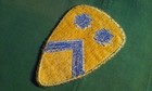 Vintage Army Patch 2nd Cavalry Division Wwii Era Soft Cloth Fabric Orange   Blue