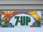 1970s Peter Max Style 7 Up The Uncola Metal Sign 24 10    Uncommon Example