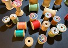 Wooden Sewing Spools Thread Lot Of 77  Vintage Craft Cotton Coats   Clark s