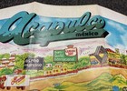 Awesome Funny Colorful Pictorial Vtg Acapulco Mexico Map 1980 Could Be Framed
