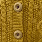 Mini Boden Chunky Cable Knit Cardigan Sunshine Yellow Cozy Soft Size 5   6