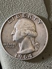 1964 Washington Quarter 25c Silver 0 9 Fine Business Strike Philadelphia Mint