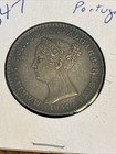 Portugal 1847 500 Reis Queen Maria Ii  Nice Original Toning     