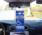 4 Pack Handicap Parking Permit Holder Placard Protector Hanger Sleeve Card Hang