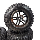 Fits Traxxas Slash Ultimate 4x4 Tires Bf Goodrich S1   12mm Black Chrome Wheel