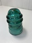 Vintage Hemingray No 12 Blue aqua Glass Insulator Made In The Usa