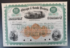 Antique 1848 Railroad Stock Certificates Lot Penn Central Chicago Sw Vermont Ma