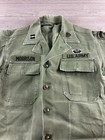 1960s Vintage Us Army Od Green Button Up Flap Pockets Field Shirt Jacket Cotton