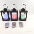 Home Reflections S 3 Mini Lanterns With Remote   Gift Boxes Bronze Color