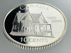 1900 2000 Canada Proof 10 Cents Dime Desjardins House Silver Coin Aa533