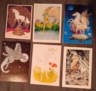 Huge Lot Of 64  Vintage Unicorn Note Cards