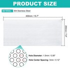 15 8 x7 9  304 Stainless Steel Perforated Sheet 0 06  Hole Metal Mesh Plate