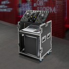 10u Pa Dj Rack Road Case W  11u Slant Mixer Top Casters