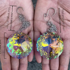 2pcs Round Crystal Sun Catcher Prism Rainbow Window Hanging Decor Set - New