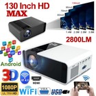 1080p 3d Led Projector 2800 Lumens 4k Mini Wifi Video Home Movie Theater Cinema