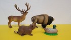 Schleich Safari Ltd Lot 4 North American Figures Bison Mallard Duck Stag Beaver