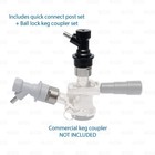 Sankey Keg Quick Connector Adapter Posts   Ball Lock Corny Keg Coupler Set