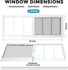 Upgraded 10 x23  Shed Windows 2-pack With Tempered Glass   Screen  White