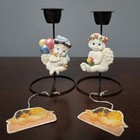 Lot 59 Chubby Cherub Angel Candle Stick Holders Metal 4 3 4  Vintage