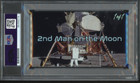 Buzz Aldrin Signed Cut 3x5 Custom Card Psa Dna Slab Apollo 11 Space Auto C4538