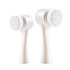 2 In 1 Double Sided Silicone Facial Cleansing Brush Face Scrubber Skin Massager