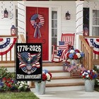 1776-2026 Usa 250th Anniversary Garden Flag  Patriotic Bald Eagle Black