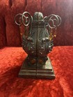 Vintage Cast Iron Bookends Early 20th Century Dimension 5x2 3x9 With Beads  6 