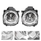 2019-2023 Renegade Halogen Headlights Driver Passenger Black Housing Clear Lens
