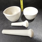 Set Of  2  Coors Usa Porcelain Apothecary Mortar   Pestle