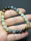 100  Natural Hetian Jade Russian Caramel Multicolor Color 8mm Bracelet
