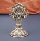 Brass Tibetan Nepalese Eight Auspicious Symbols Ritual Tool For Buddhist Altar